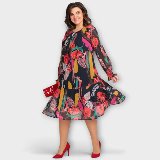 Caroline - Elegantné šaty pre plnoštíhle pre maximálne pohodlie