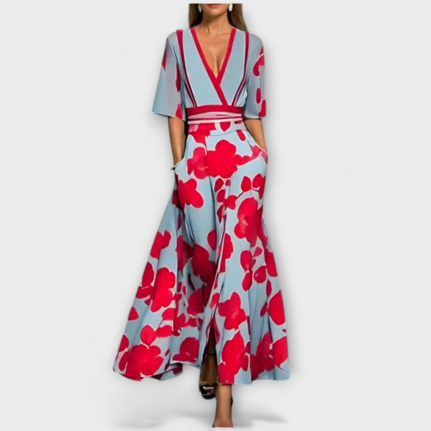 Elise – Elegantné kvetinové puzdrové šaty