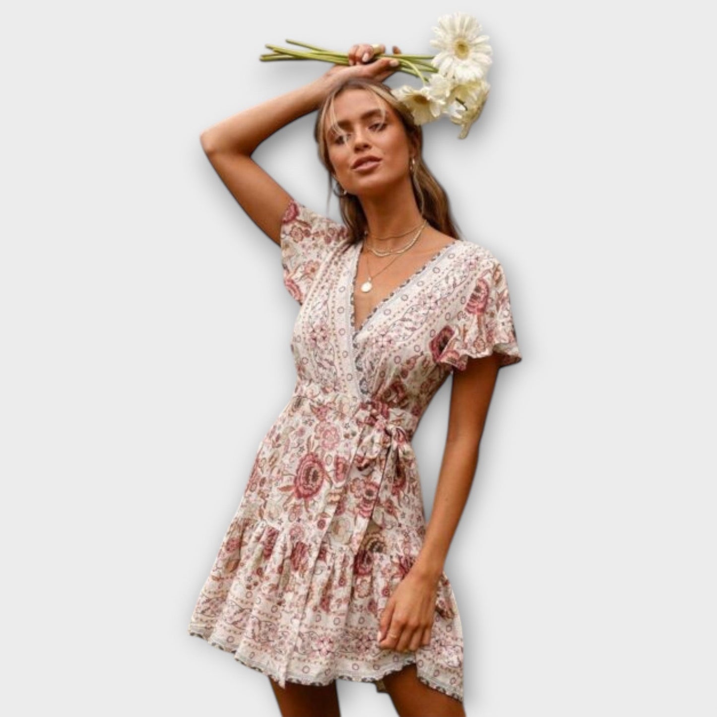 Amina - Krátke Boho Šaty