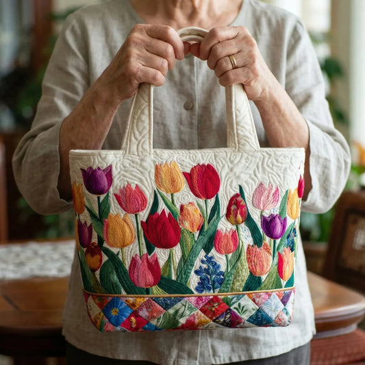 Ručně vyráběná taška - Tulipány