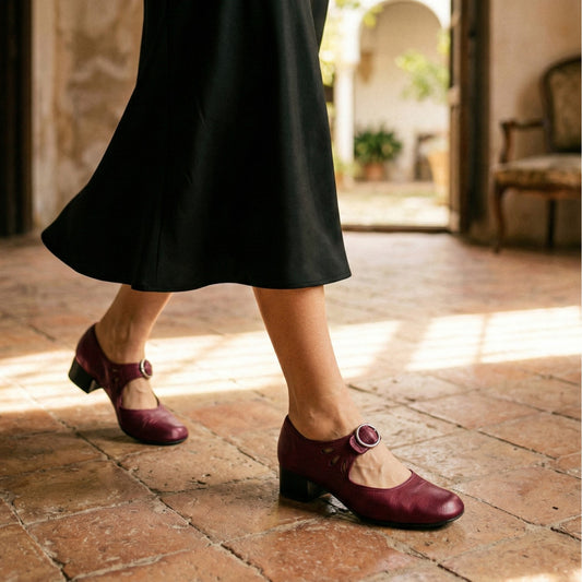 Iveta – Mary Jane střevíčky s blokovým podpatkem