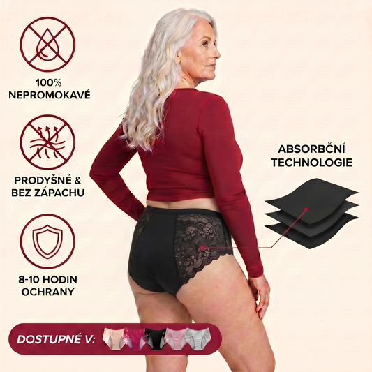Rosa™ – Absorpční kalhotky s krajkou pro lehké úniky