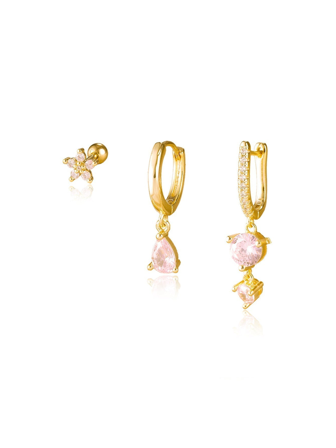 Antonie – Zlaté náušnice s lesklým povrchem.