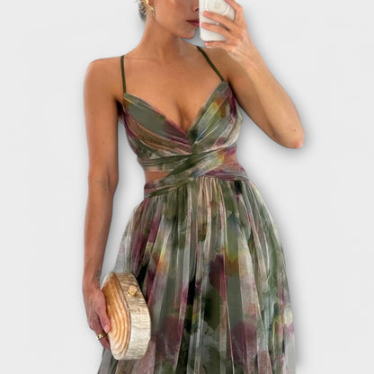 Annai Mesh Maxi Šaty - Elegantné a priliehavé