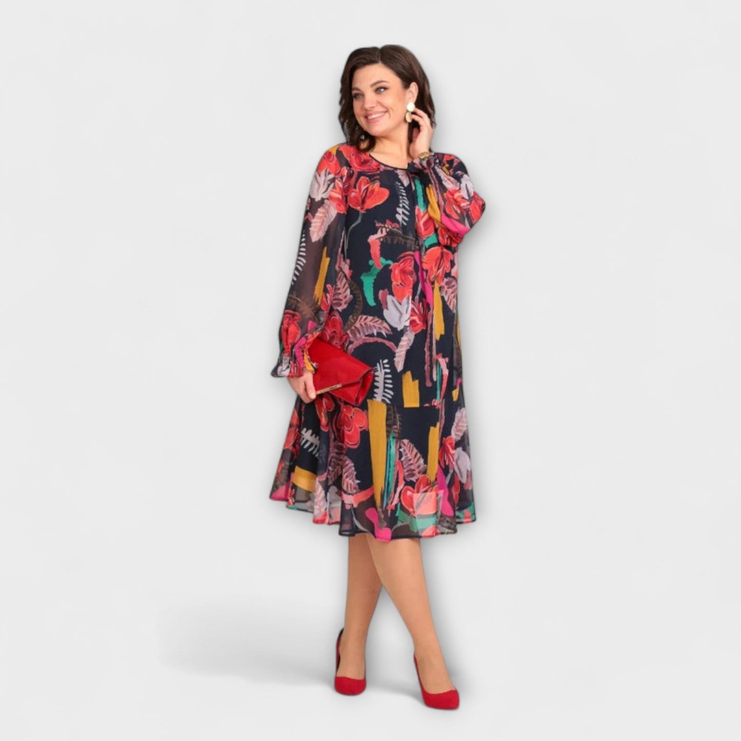 Caroline - Elegantné šaty pre plnoštíhle pre maximálne pohodlie