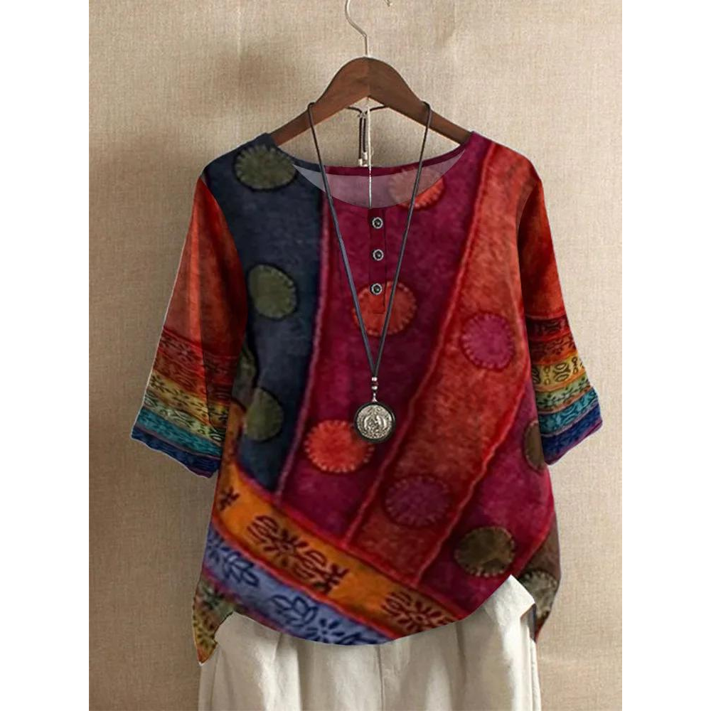 Valerie - Farebný boho top