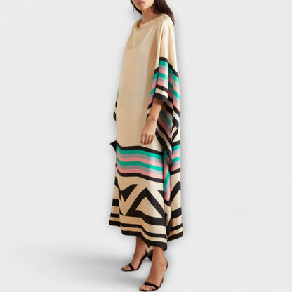 Elenora - Geometrický kaftan s voľným strihom