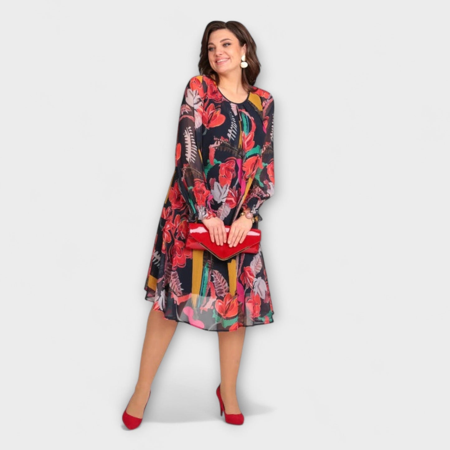 Caroline - Elegantné šaty pre plnoštíhle pre maximálne pohodlie
