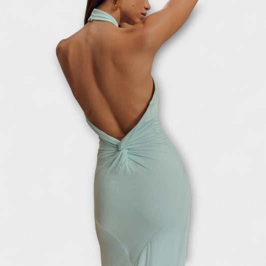 Laguna - Slinky Halter Maxi Šaty