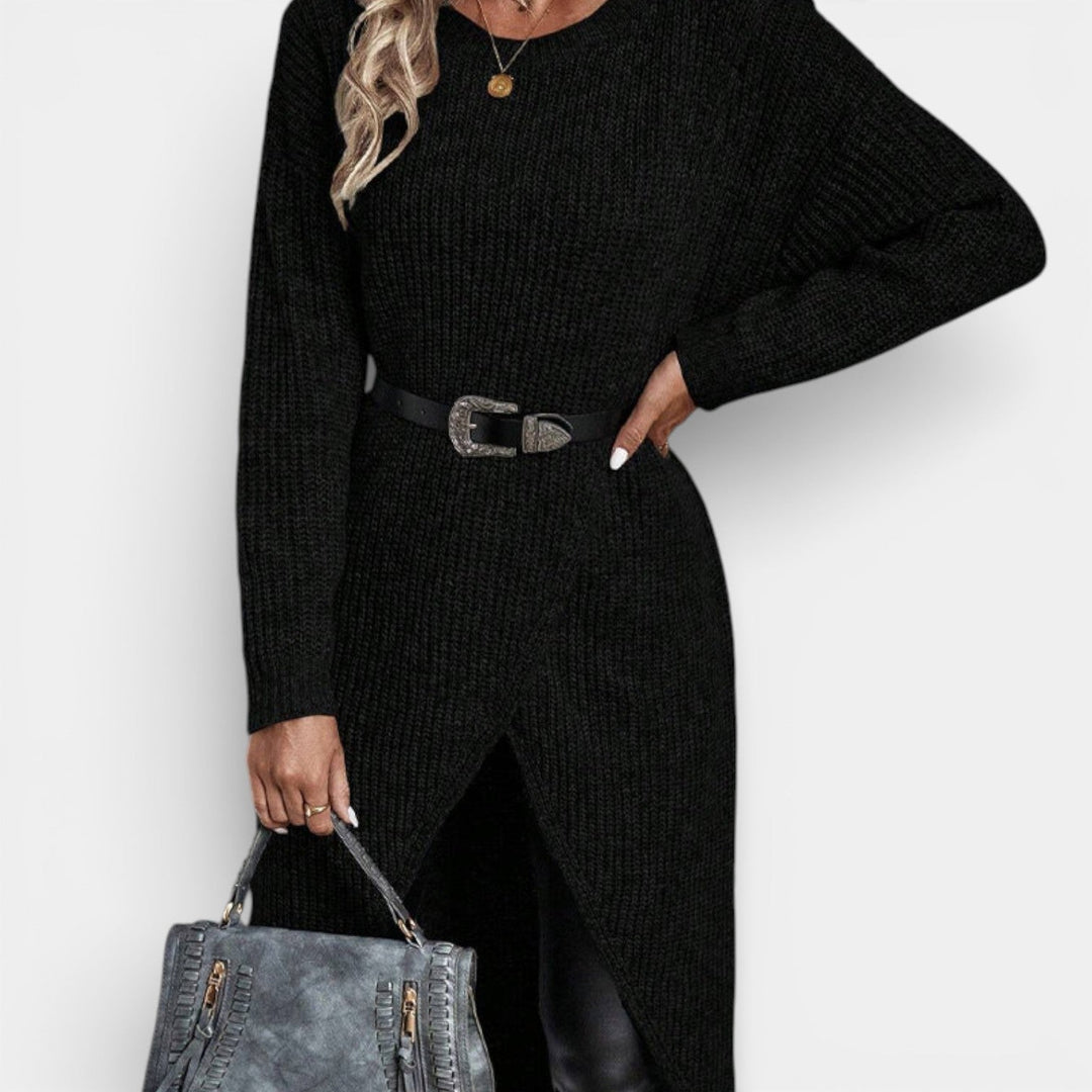 Matylda – Dlouhý svetr s překrývajícím se designem