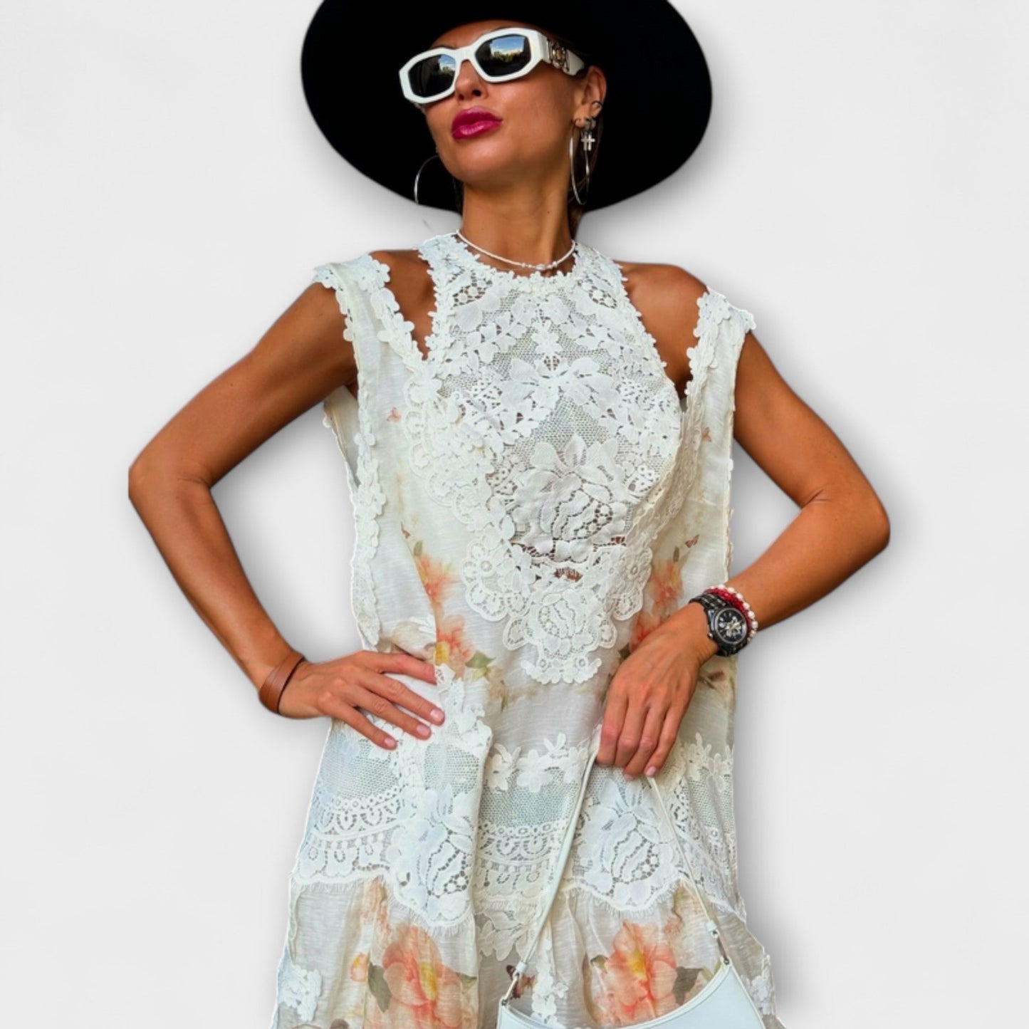 Lottie - Elegantné maxi šaty s čipkou Kelly