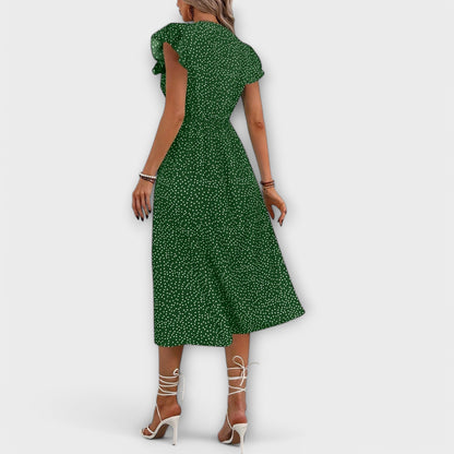 Elegantné Midi Šaty s Bodkami