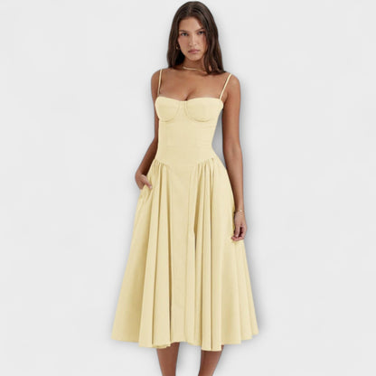 Rosalie - Elegantné šaty korzetového strihu bez rukávov