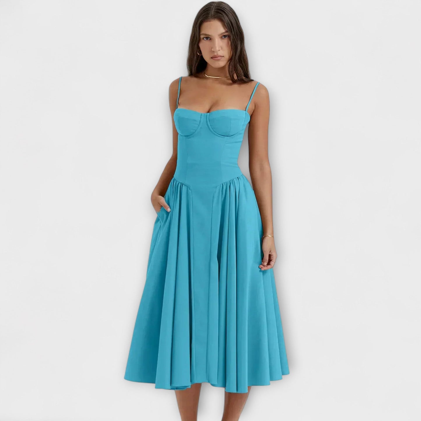 Rosalie - Elegantné šaty korzetového strihu bez rukávov