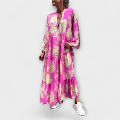 Nerina – Elegantné kvetinové maxi šaty
