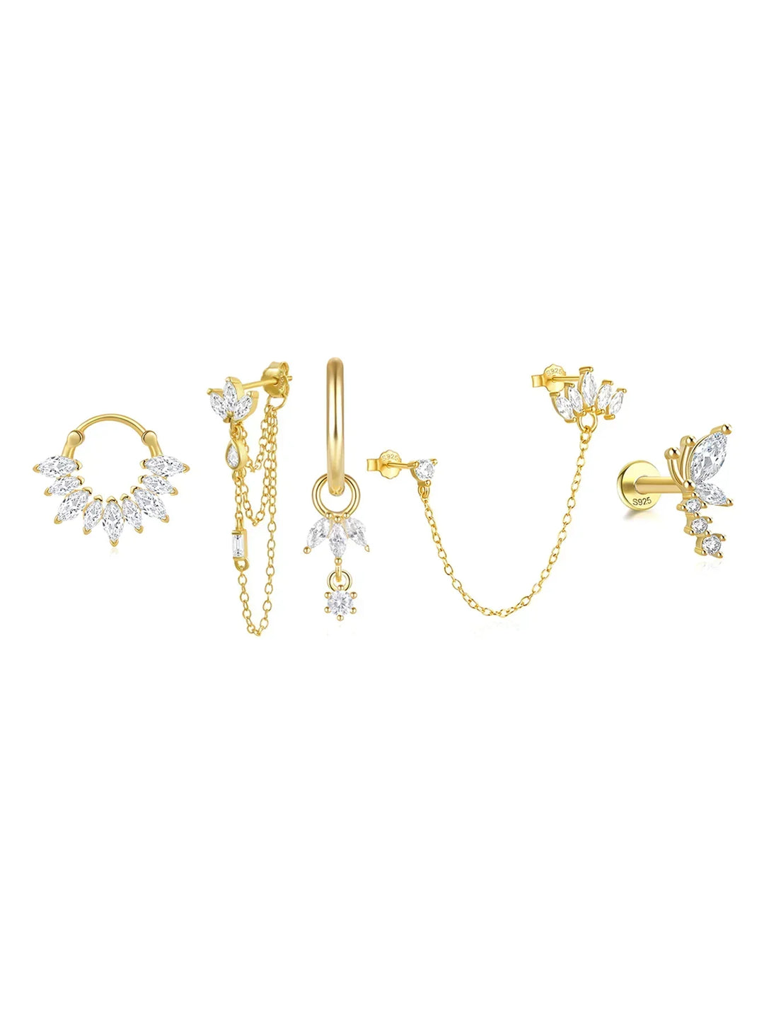 Daniela – Jemné zlaté náušnice s plynulým tvarem.