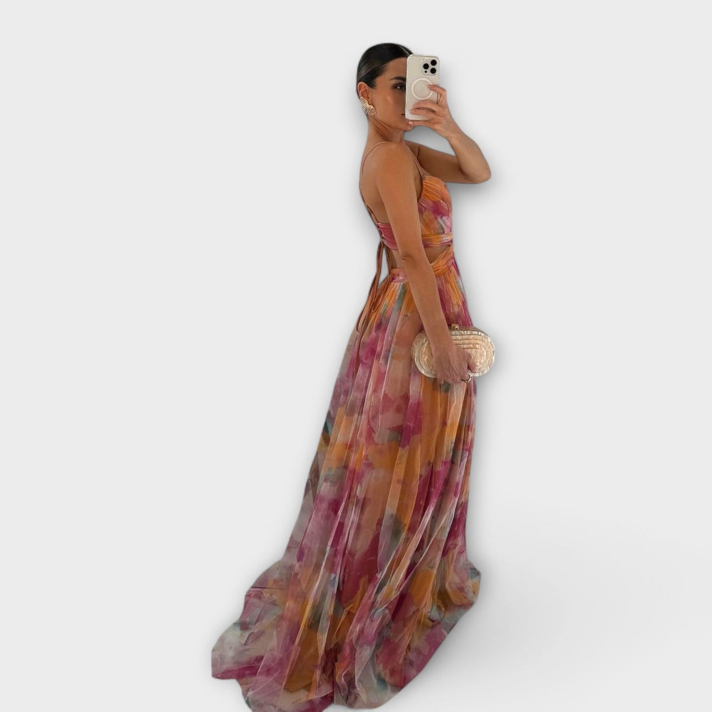Annai Mesh Maxi Šaty - Elegantné a priliehavé