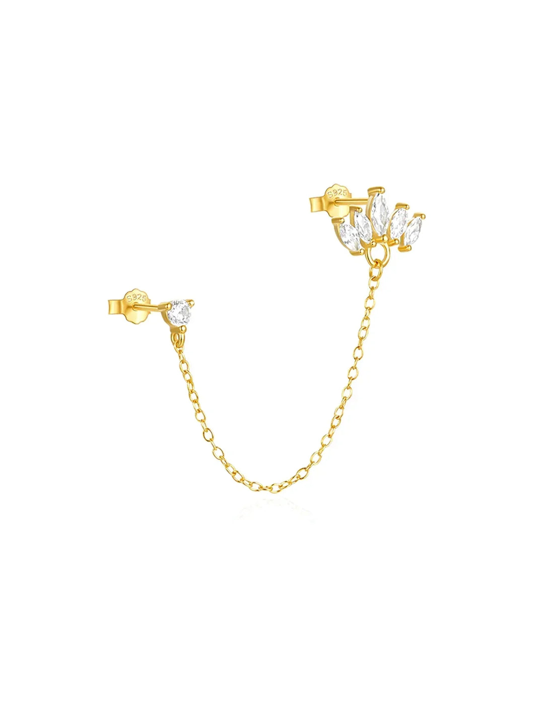 Daniela – Jemné zlaté náušnice s plynulým tvarem.