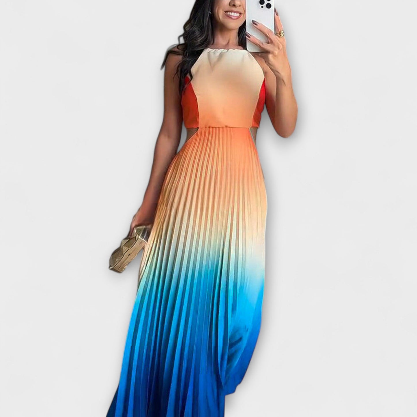 Haven - Štýlové Maxi Šaty bez Rukávov s Tie-Dye