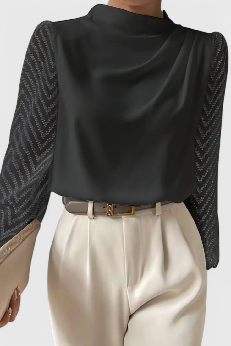 Zara Elegantná blúzka s priehľadnými rukávmi