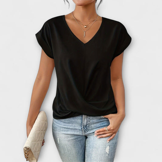 Eloise – Top s V-výstrihom a detailom uzla