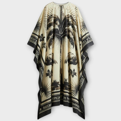 Melissa - Extra veľký kaftan s potlačou plameniaka