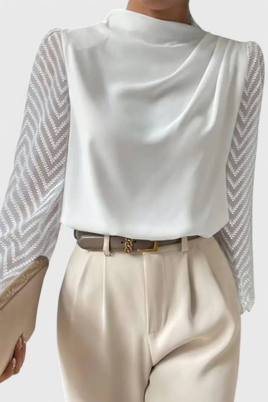 Zara Elegantná blúzka s priehľadnými rukávmi