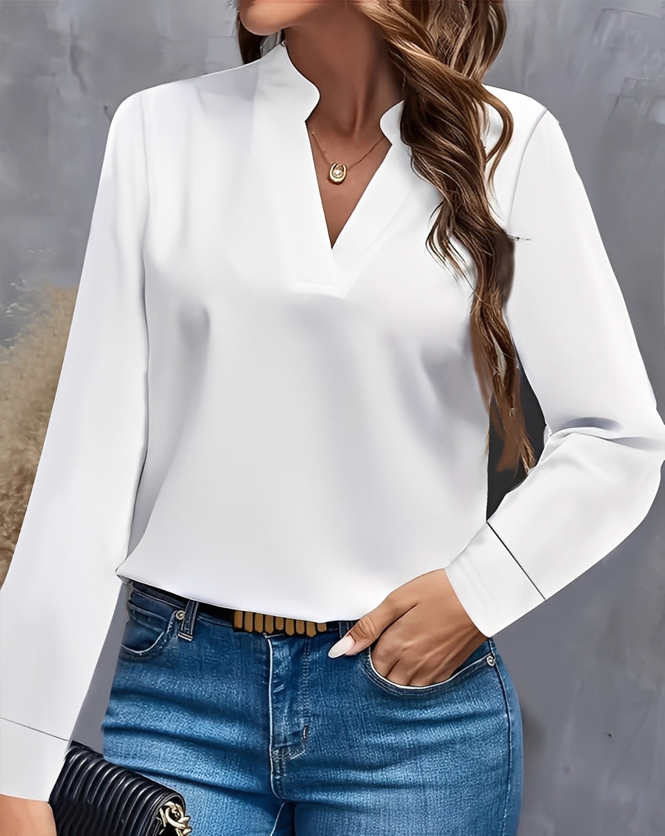 Shania - Štýlová, voľne padnúca blúzka s V-výstrihom pre dámy