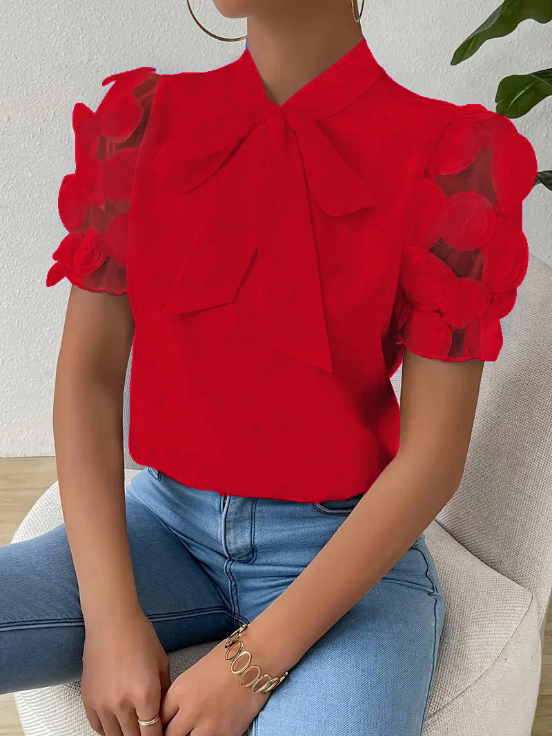 Angela - Štýlová blúzka s mašľou pre ženy