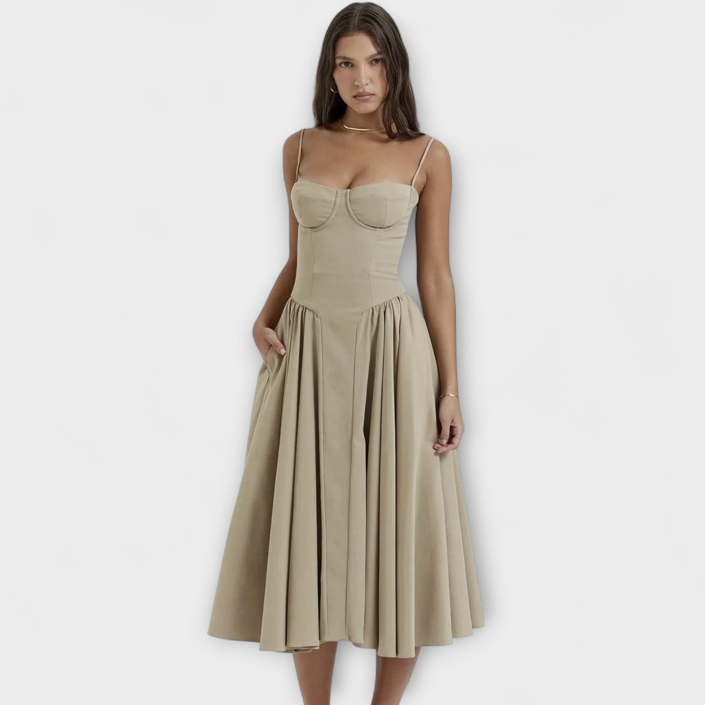 Rosalie - Elegantné šaty korzetového strihu bez rukávov