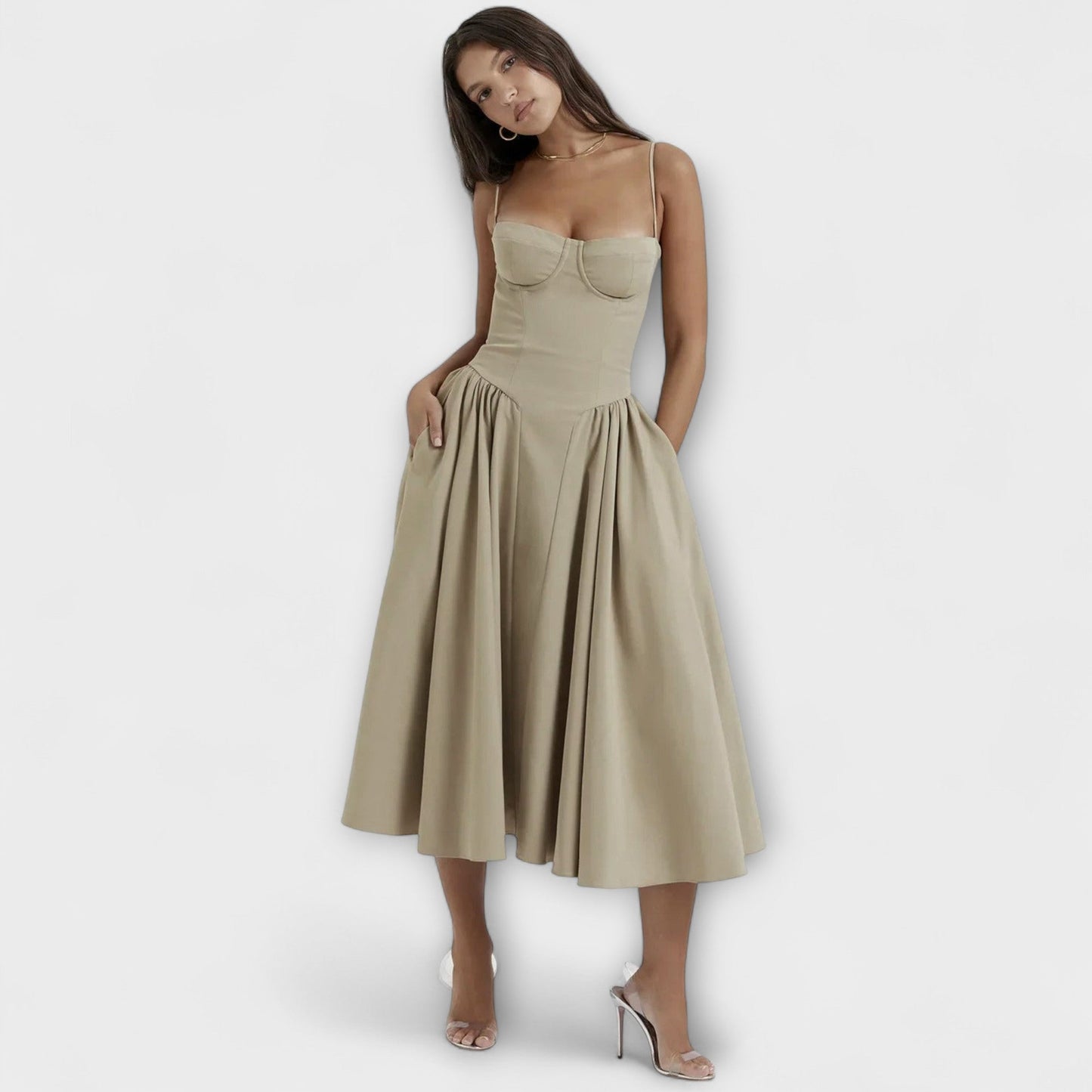 Rosalie - Elegantné šaty korzetového strihu bez rukávov