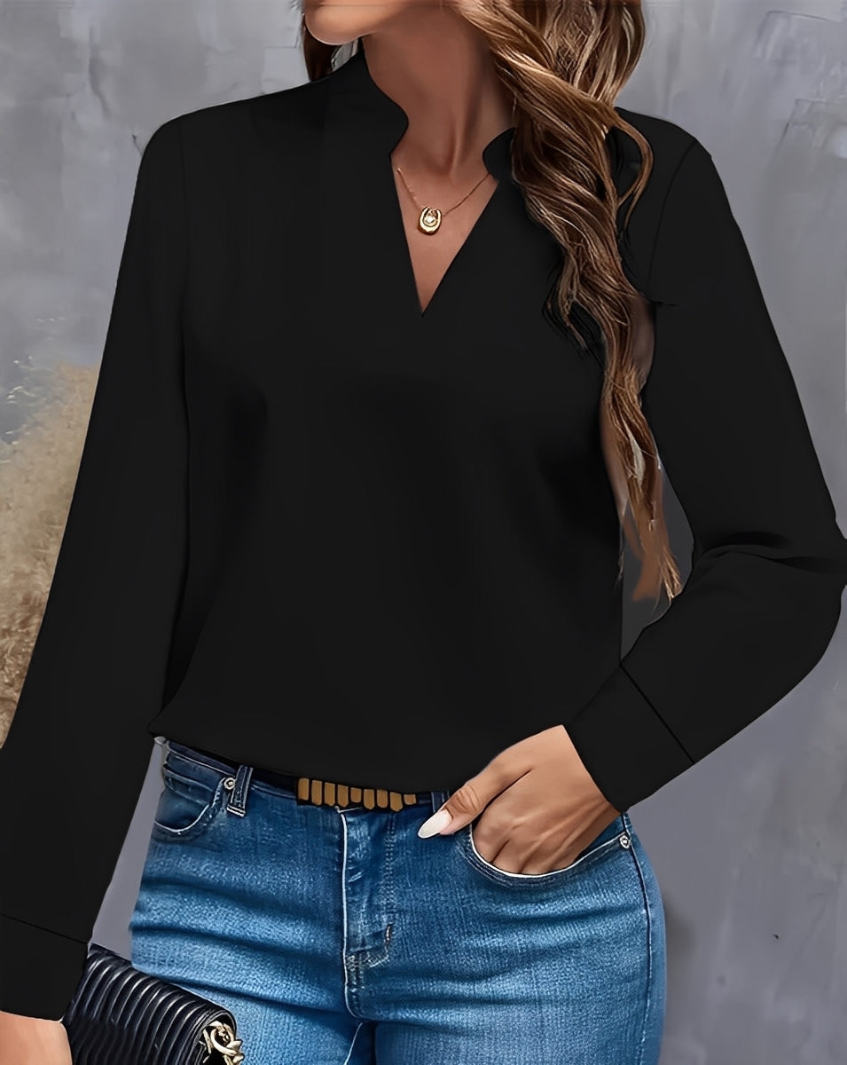 Shania - Štýlová, voľne padnúca blúzka s V-výstrihom pre dámy