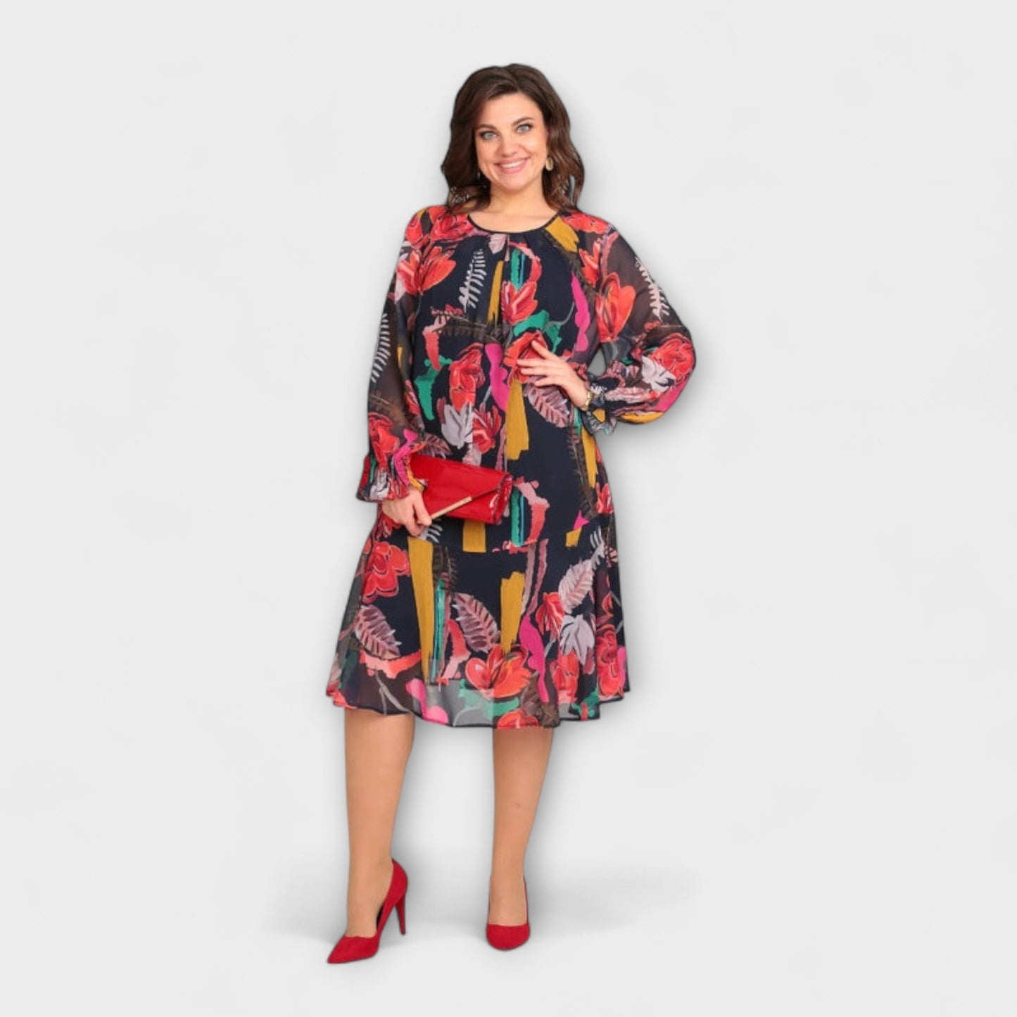 Caroline - Elegantné šaty pre plnoštíhle pre maximálne pohodlie