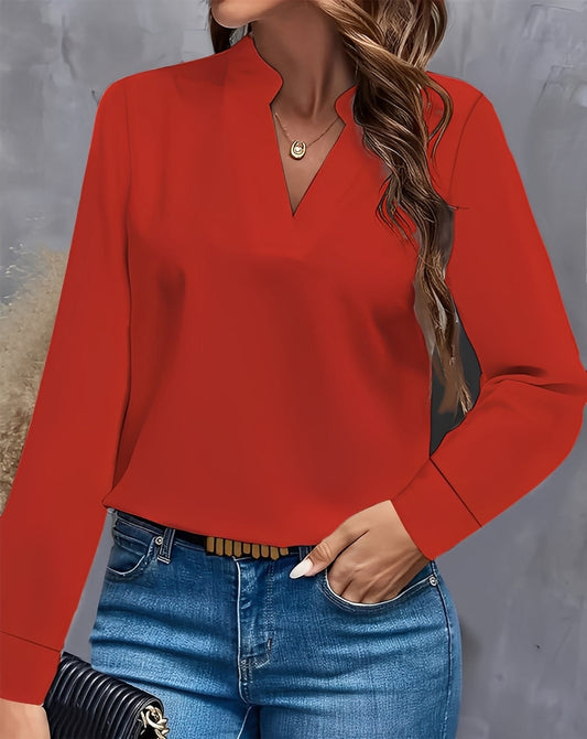 Shania - Štýlová, voľne padnúca blúzka s V-výstrihom pre dámy