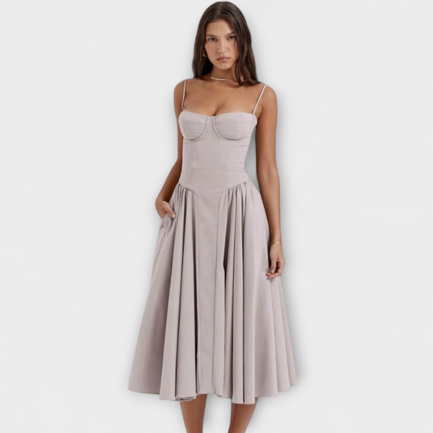Rosalie - Elegantné šaty korzetového strihu bez rukávov
