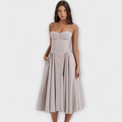 Rosalie - Elegantné šaty korzetového strihu bez rukávov