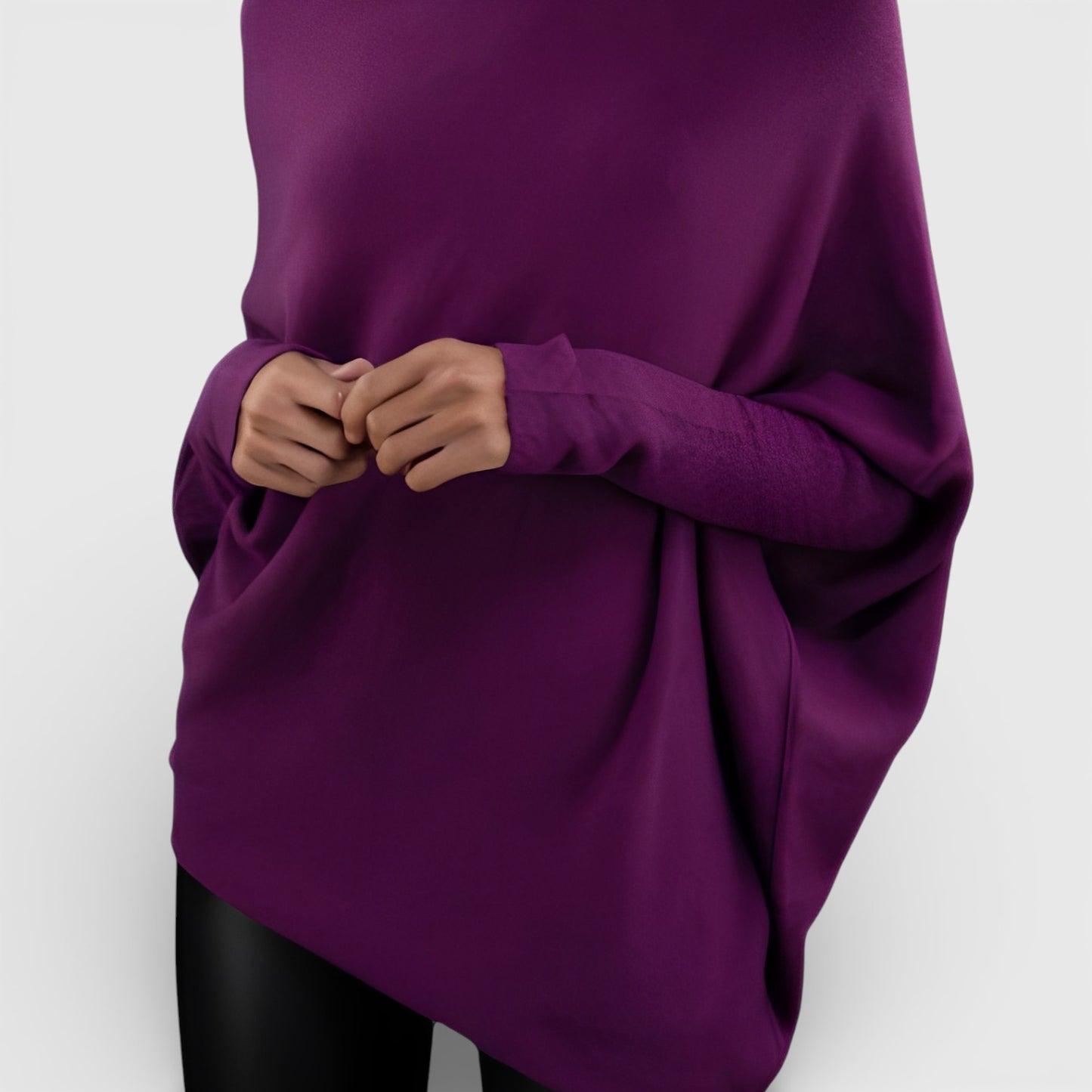 Gabriela – Voľný sveter s asymetrickým výstrihom off-shoulder