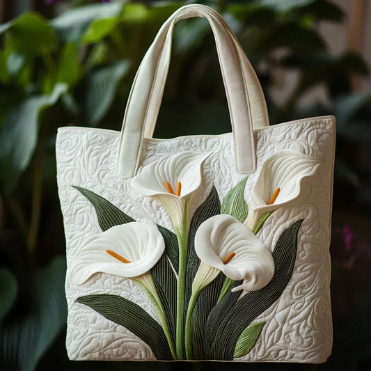 RUČNĚ VYROBENÁ TAŠKA - BÍLÉ LILIE