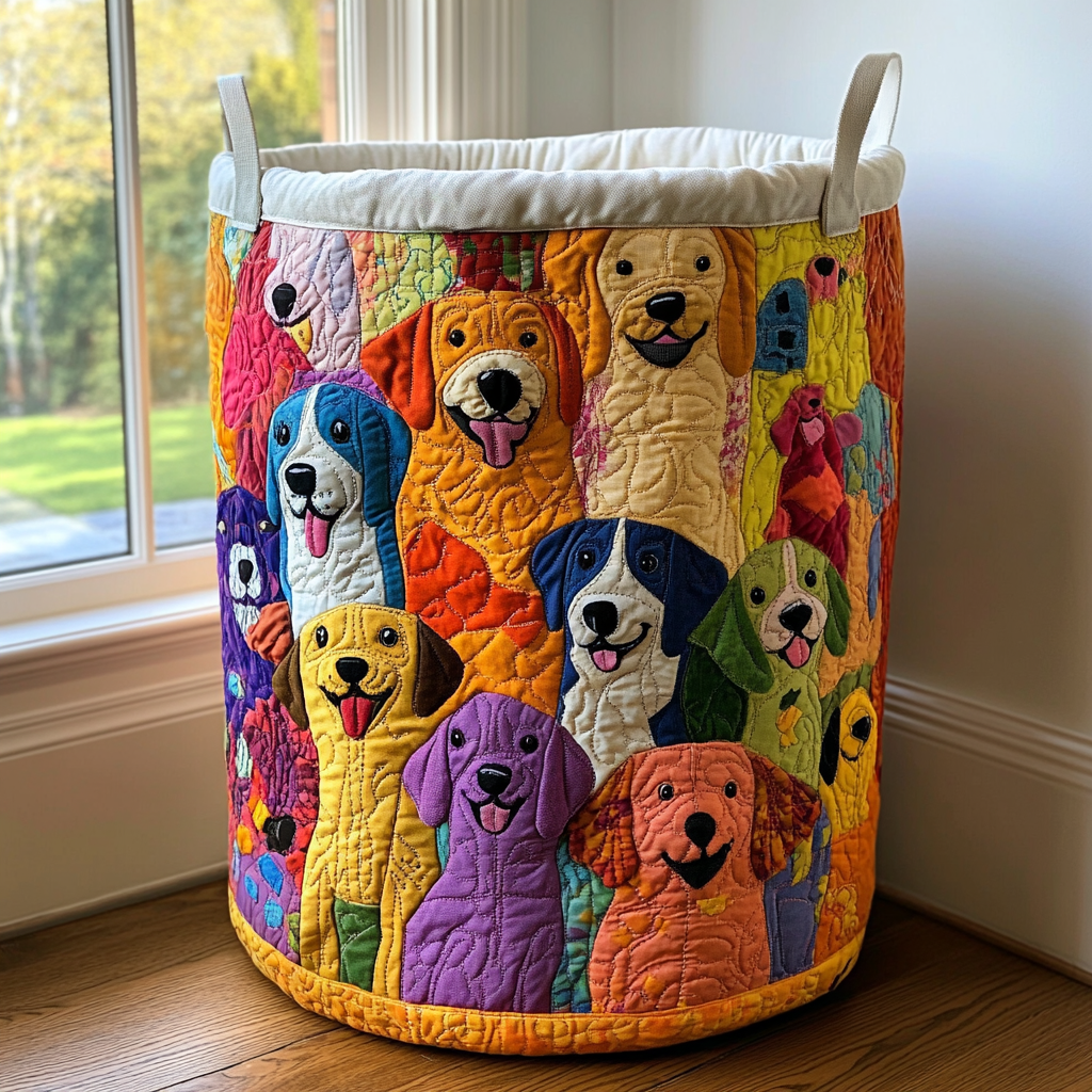 Proutěný koš na prádlo Bright Dogs