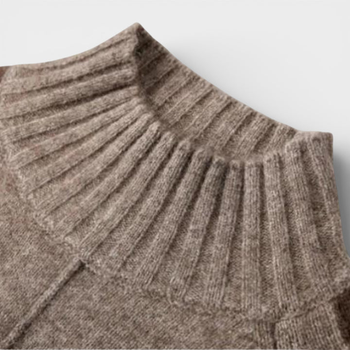 Šárka – Pletené svetrové šaty s rolákem