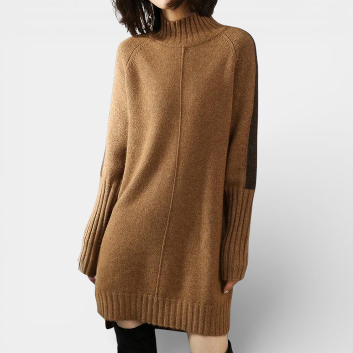 Šárka – Pletené svetrové šaty s rolákem