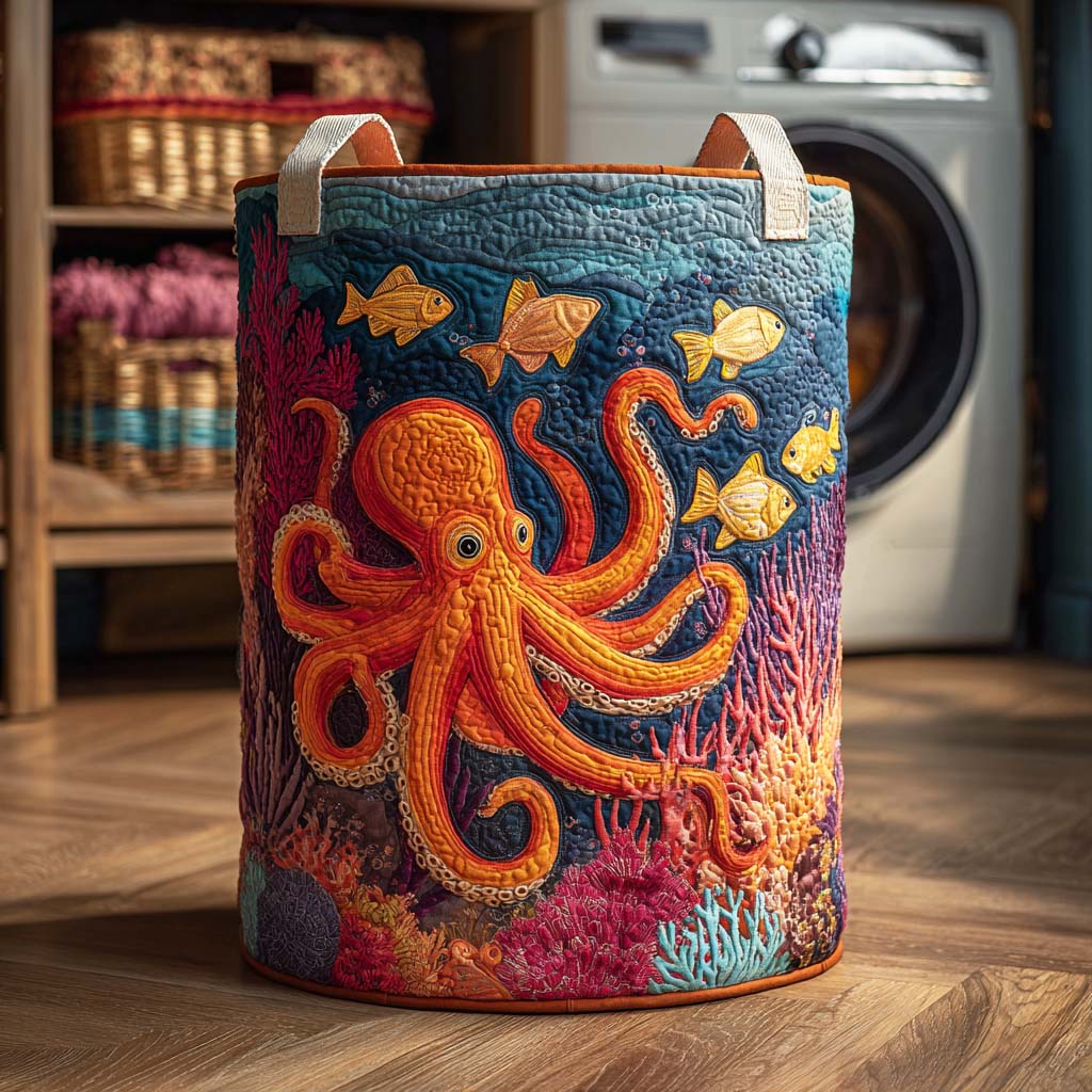 Proutěný koš na prádlo Mystic Octopus