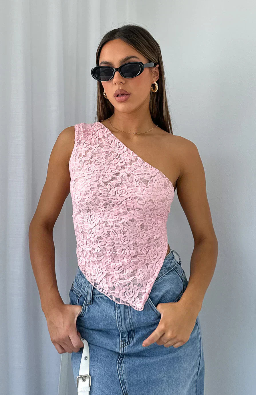 Luise - Top s čipkou s detailmi na chrbte
