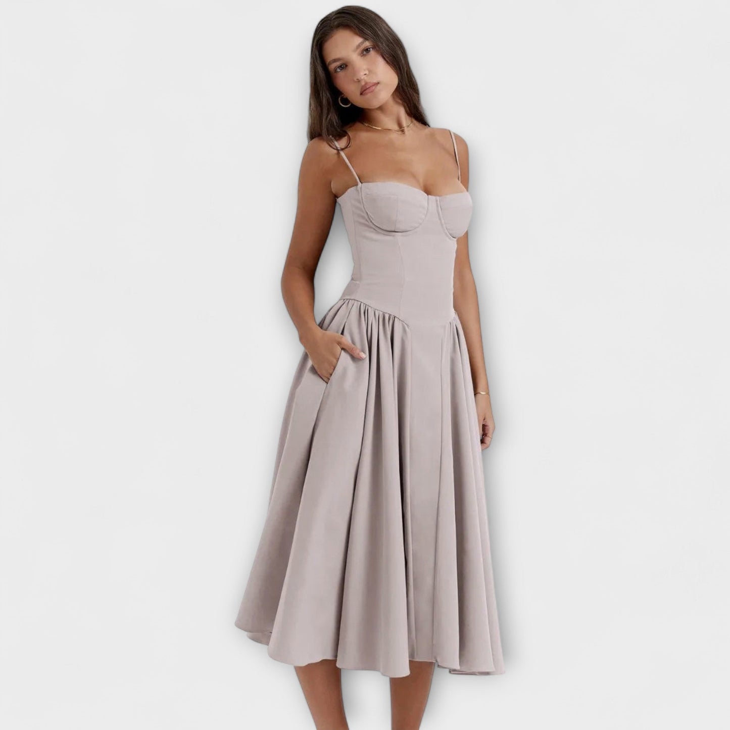 Rosalie - Elegantné šaty korzetového strihu bez rukávov