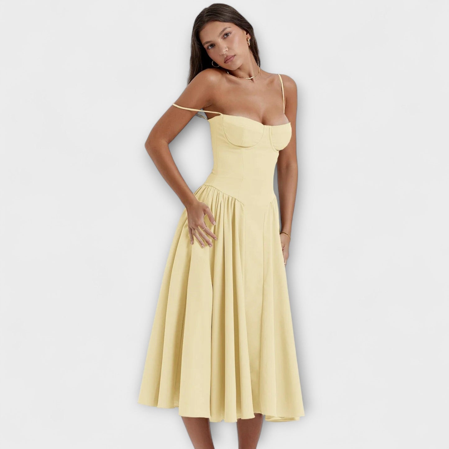 Rosalie - Elegantné šaty korzetového strihu bez rukávov