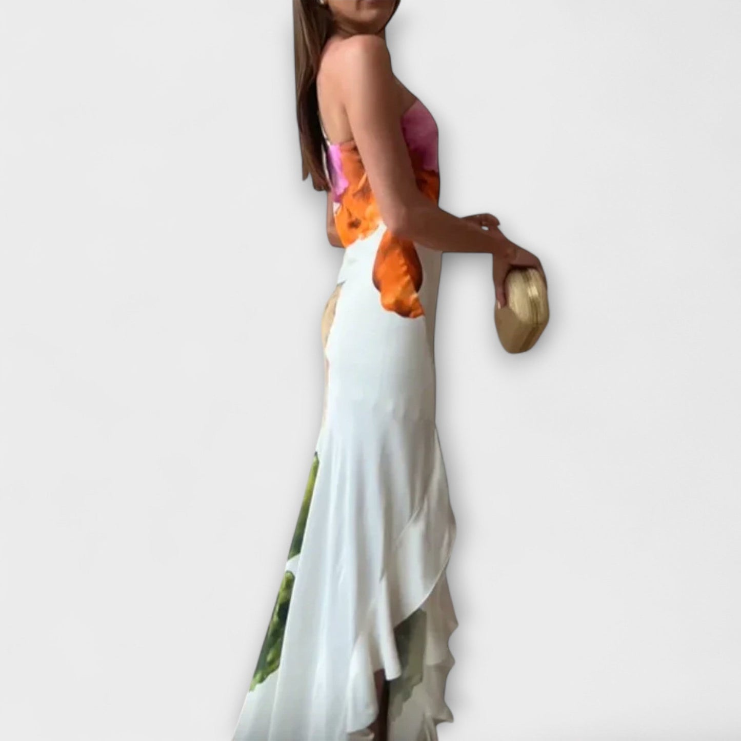 Sapphire – Elegantné maxi šaty s patchworkom