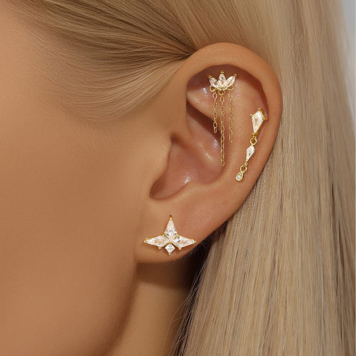 Leonie – Jemné náušnice s leskem.