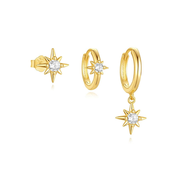 Nadina – Zlaté náušnice s jemným zakřivením.