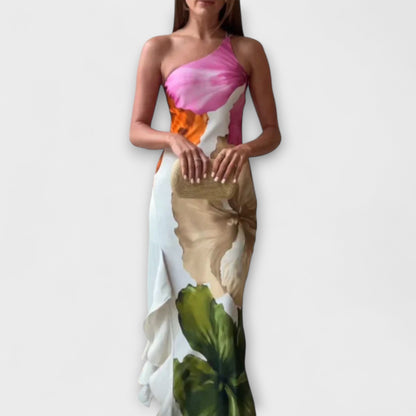 Sapphire – Elegantné maxi šaty s patchworkom