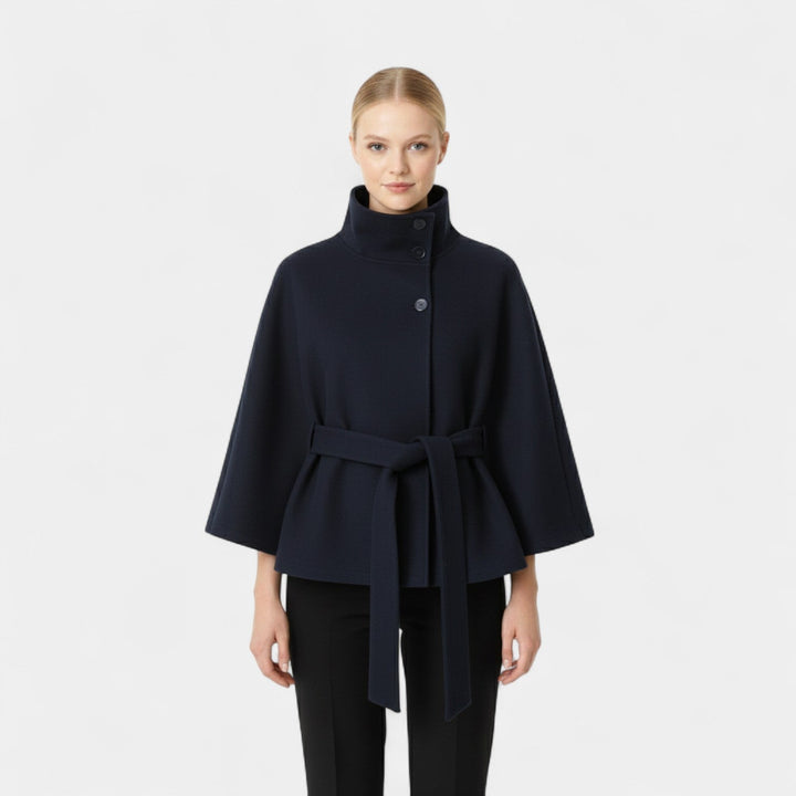 Ivanna – Elegantní dámský kabát s vysokým límcem